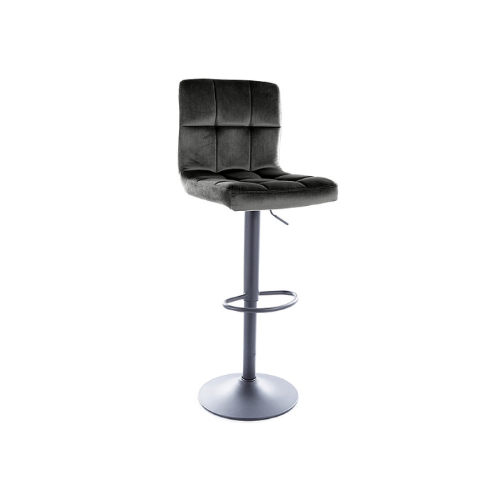 Juneau H-1 bar stool (Velvet/Black legs)